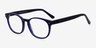 Midnight Navy AcetateEyeglass Frames from EyeBuyDirect, Angle View