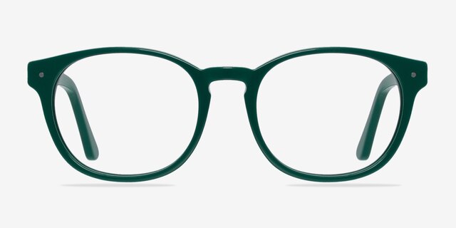 Midnight Green AcetateEyeglass Frames from EyeBuyDirect, Front View