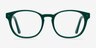 Midnight Green AcetateEyeglass Frames from EyeBuyDirect, Front View