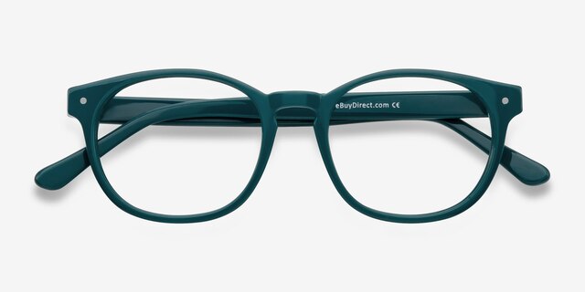 Midnight Green AcetateEyeglass Frames from EyeBuyDirect, Closed View