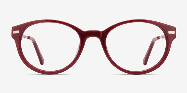 Utopia Red AcetateEyeglass Frames from EyeBuyDirect, Front View