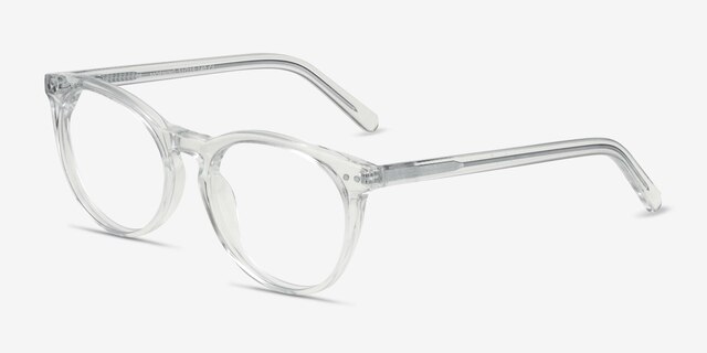 Morning Transparent AcétateMontures de lunettes de vue d'EyeBuyDirect, Vue d'Angle