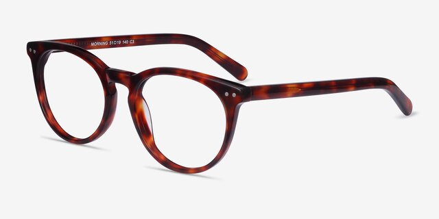 Morning Tortoise AcetateEyeglass Frames from EyeBuyDirect, Angle View