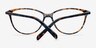Coco Blue & Floral AcetateEyeglass Frames from EyeBuyDirect, Closed View