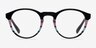 Perception Black & Striped AcetateEyeglass Frames from EyeBuyDirect, Front View