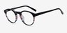 Perception Black & Striped AcetateEyeglass Frames from EyeBuyDirect, Angle View