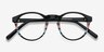 Perception Black & Striped AcetateEyeglass Frames from EyeBuyDirect, Closed View