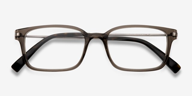 Dreamer Clear & Gray Acetate-metalEyeglass Frames from EyeBuyDirect, Closed View