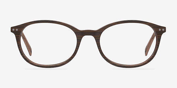 Get Around Brown/Striped Wood-texture Montures de lunettes de vue