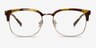 Charleston Golden & Tortoise Plastic-metalEyeglass Frames from EyeBuyDirect, Front View