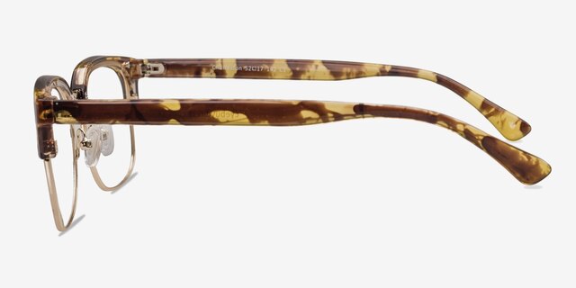 Charleston Golden & Tortoise Plastic-metalEyeglass Frames from EyeBuyDirect, Side View