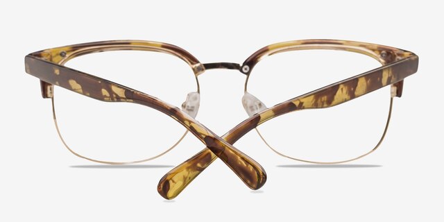 Charleston Golden & Tortoise Plastic-metalEyeglass Frames from EyeBuyDirect, Closed View