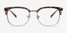 Charleston Silver & Floral Plastic-metalEyeglass Frames from EyeBuyDirect, Front View