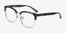 Charleston Silver & Floral Plastic-metalEyeglass Frames from EyeBuyDirect, Angle View