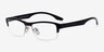 Ambitious Black PlasticEyeglass Frames from EyeBuyDirect, Angle View