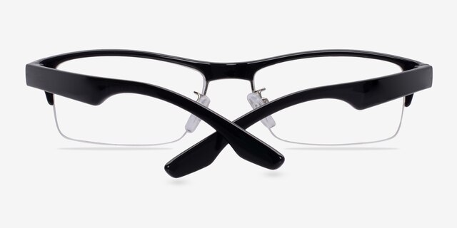 Ambitious Black PlasticEyeglass Frames from EyeBuyDirect, Closed View