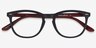 Yolo Black & Brown PlastiqueMontures de lunettes de vue d'EyeBuyDirect, Vue Rapprochée