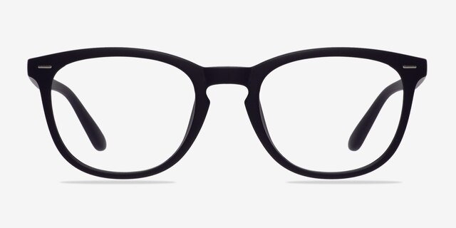 Yolo Matte Navy PlasticEyeglass Frames from EyeBuyDirect, Front View