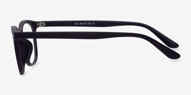 Yolo Matte Navy PlasticEyeglass Frames from EyeBuyDirect, Side View