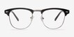 Coexist Black & Silver Plastic, MetalEyeglass Frames from EyeBuyDirect, Front View