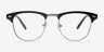 Coexist Black & Silver Plastic-metalEyeglass Frames from EyeBuyDirect, Front View