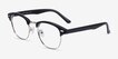 Coexist Black & Silver Plastic, MetalEyeglass Frames from EyeBuyDirect, Angle View