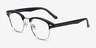 Coexist Black & Silver Plastic-metalEyeglass Frames from EyeBuyDirect, Angle View