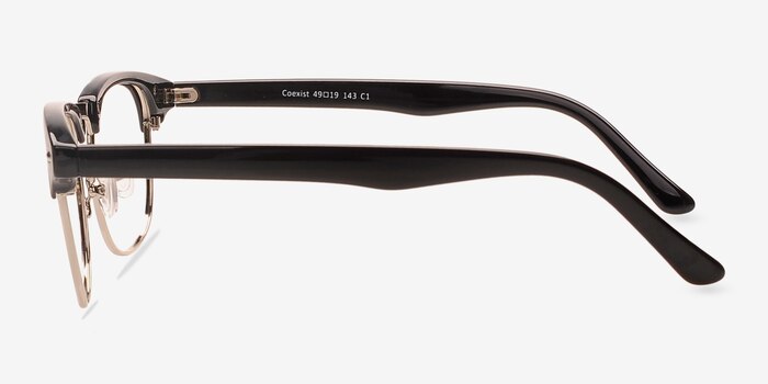 Coexist Black/Silver Plastic-metal Montures de lunettes de vue d'EyeBuyDirect