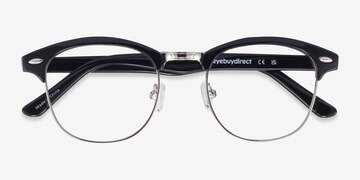 Black/Silver Coexist -  Vintage Plastic Eyeglasses