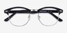 Coexist Black & Silver Plastic-metalEyeglass Frames from EyeBuyDirect, Closed View