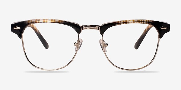 Coexist Brown/Silver Metal Eyeglass Frames