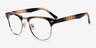 Coexist Brown & Silver MetalEyeglass Frames from EyeBuyDirect, Angle View