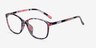 Saint Lou Red & Floral PlastiqueMontures de lunettes de vue d'EyeBuyDirect, Vue d'Angle