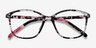 Saint Lou Red & Floral PlastiqueMontures de lunettes de vue d'EyeBuyDirect, Vue Rapprochée