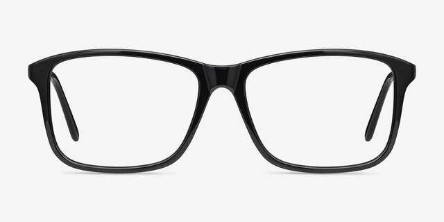 Pablo Black PlasticEyeglass Frames from EyeBuyDirect, Front View