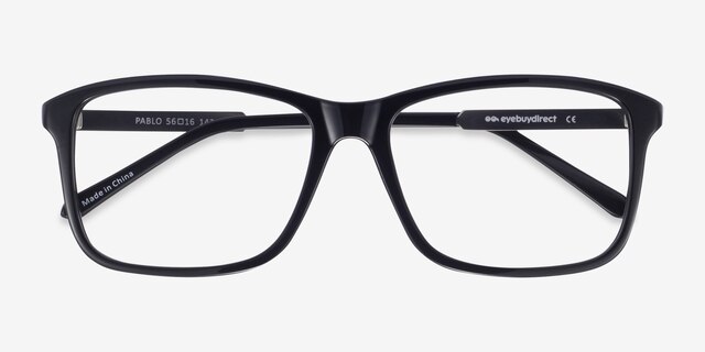 Pablo Black PlasticEyeglass Frames from EyeBuyDirect, Closed View