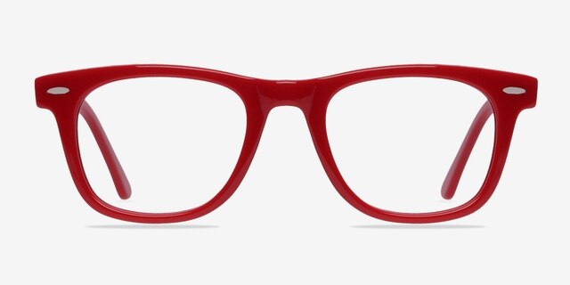 Blizzard Framboise AcétateMontures de lunettes de vue d'EyeBuyDirect, Vue de Face