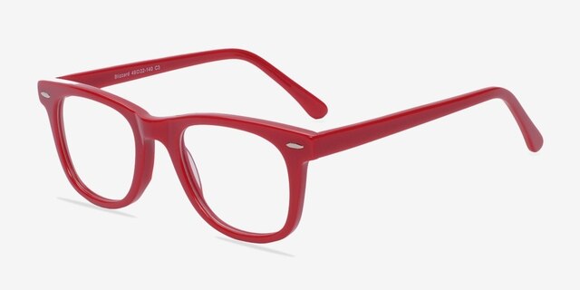 Blizzard Framboise AcétateMontures de lunettes de vue d'EyeBuyDirect, Vue d'Angle
