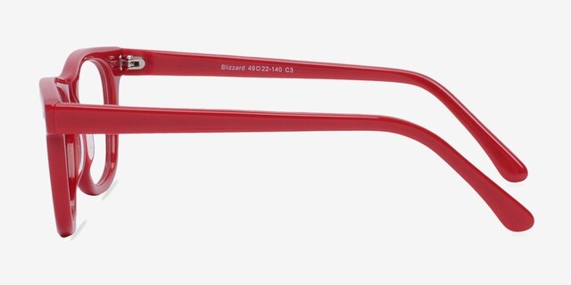 Blizzard Framboise AcétateMontures de lunettes de vue d'EyeBuyDirect, Vue de Côté