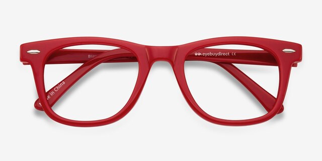 Blizzard Framboise AcétateMontures de lunettes de vue d'EyeBuyDirect, Vue Rapprochée