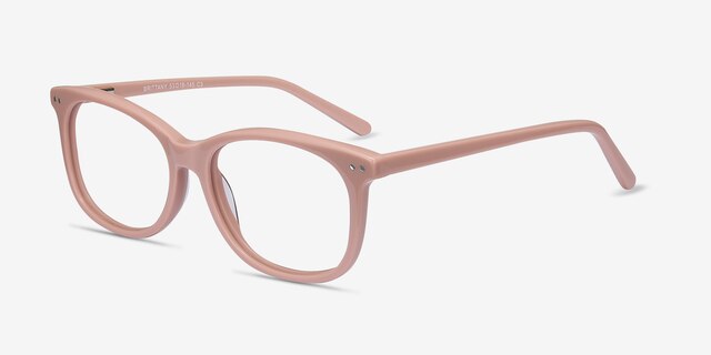 Brittany Pink AcetateEyeglass Frames from EyeBuyDirect, Angle View