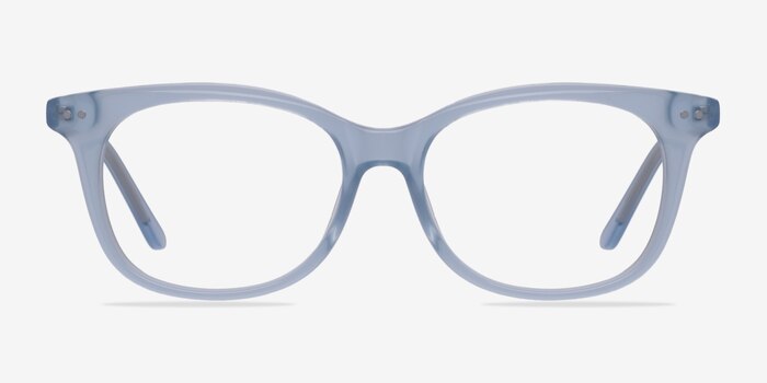 Brittany Clear Blue Acétate Montures de lunettes de vue d'EyeBuyDirect