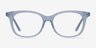 Brittany Clear Blue AcetateEyeglass Frames from EyeBuyDirect, Front View