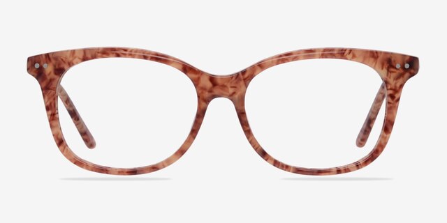 Brittany Brown & Floral AcetateEyeglass Frames from EyeBuyDirect, Front View