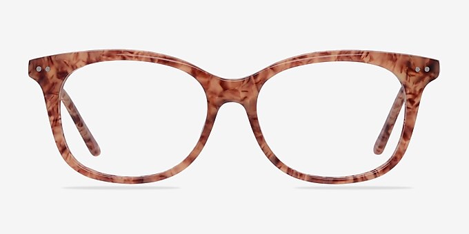 Brittany Brown/Floral Acetate Eyeglass Frames