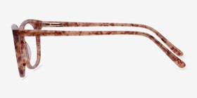 Brittany Brown/Floral Acétate Montures de lunettes de vue d'EyeBuyDirect, Vue de Côté