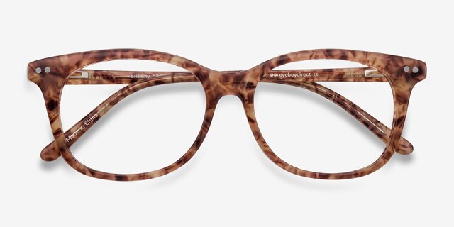 Brittany Brown & Floral AcetateEyeglass Frames from EyeBuyDirect, Closed View