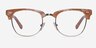 Concorde Brown & Silver Acetate-metalMontures de lunettes de vue d'EyeBuyDirect, Vue de Face