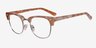 Concorde Brown & Silver Acetate-metalMontures de lunettes de vue d'EyeBuyDirect, Vue d'Angle