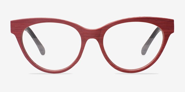 Jane Birkin Berry Red AcetateEyeglass Frames from EyeBuyDirect, Front View